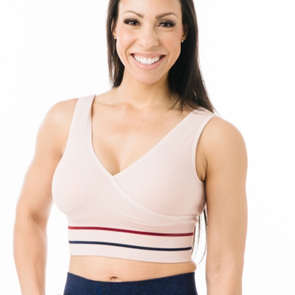 Blossom Waffle Stripe Bra, New with Tags (small)